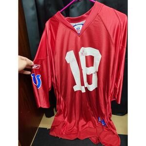 Reebok On Field Indianapolis Colts Peyton Manning #18 Red Jersey Men’s 2XL